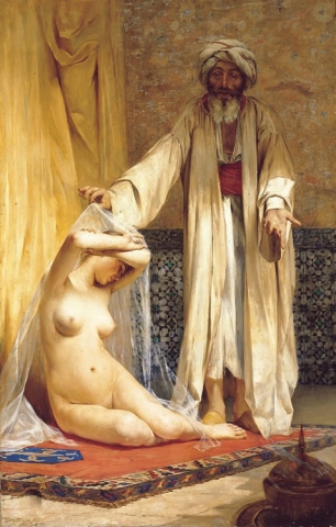 La Perla del Mercader, 1884, Alfredo Valenzuela Puelma La Perla del Mercader, 1884, Alfredo Valenzuela Puelma